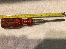 Vintage Red Wooden Handled Screw Driver (#109)