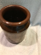 Vintage Redware Jar:  Albany Slip (#129)