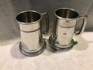 Vintage Pair of Web Pewter Steins (#76)