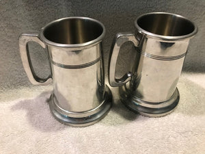 Vintage Pair of Web Pewter Steins (#76)