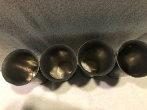 Vintage Set of 4 Genuine Pewter Cups (#77)