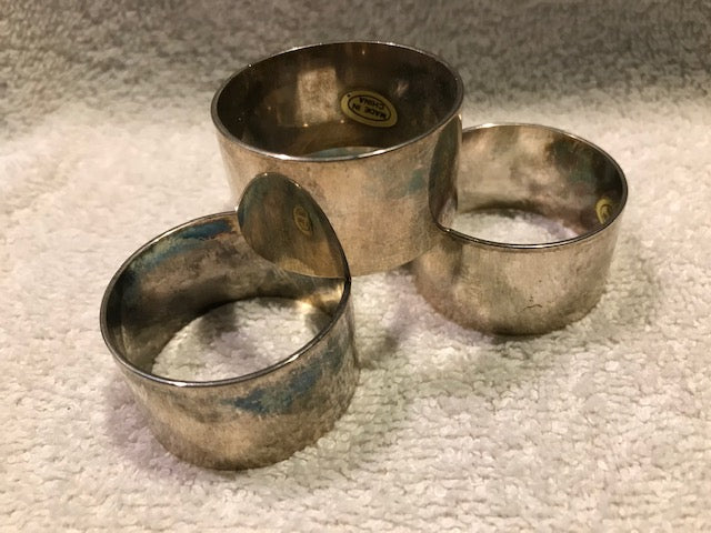 Pewter Set of 4 Napkin Rings (#82)