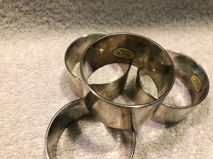 Pewter Set of 4 Napkin Rings (#82)