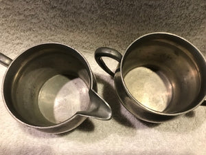 Vintage Woodbury Pewter Cream & Sugar Set (#87)