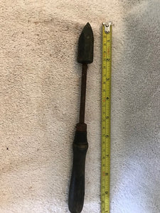 Antique/Vintage Wooden Handle Hot Iron/Soldering Iron (#184)