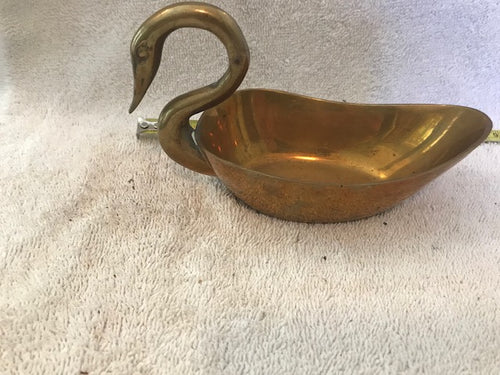 Vintage Brass Swan Dish #2022