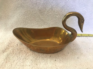 Vintage Brass Swan Dish #2022