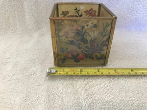 Vintage Brass & Glass Trinket Box (#96)