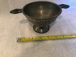 Vintage Pewter Pedestal Bowl (601)