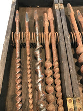 Antique/Vintage Manual Drill Bits In Original Wooden Box (#244)