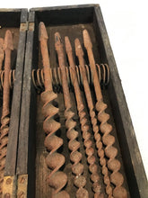 Antique/Vintage Manual Drill Bits In Original Wooden Box (#244)