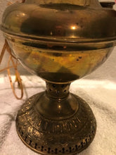 Antique/Vintage GWTW Brass Hurricane Lamp Electrified (#436)