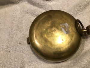 Vintage Brass Pocket Watch Shaped Trinket Box (#476)