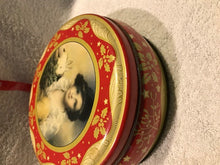 Vintage Young Victorian Girl & Bunny Biscuit Tin (#431)