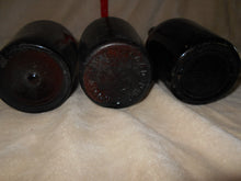 3 Vintage Dark Amber Beverage Bottles (503)