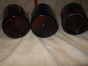 Antique/Vintage Bottles:  3 Dark Amber Beverage Bottles (505)