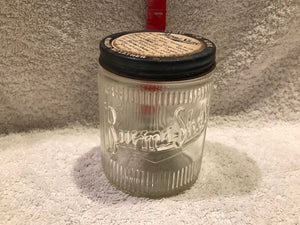 Vintage Burma Shave Glass Jar (#413)