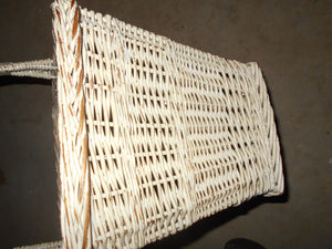 Vintage Woven White-Painted Basket (17) #2016