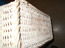 Vintage Woven White-Painted Basket (17) #2016