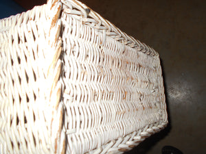 Vintage Woven White-Painted Basket (17) #2016