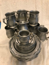 Vintage 25 PC Set of Crown Pewter Dishes (#483)