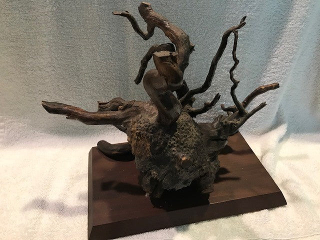 Vintage Lacquered, Mounted Driftwood Sculpture (#7)