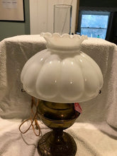 Antique/Vintage GWTW Brass Hurricane Lamp Electrified (#436)