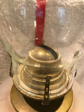 Vintage Kerosene Wood, Brass & Glass Lamp (#460)