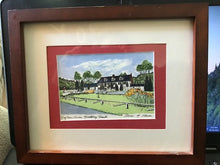 Vintage Hand-Etched & Painted Dog Team Tavern Framed Picture (#303)