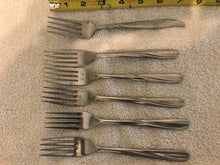 Vintage Set of 6 Stainless Steel Forks (#493)