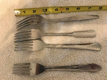 Vintage Set of 4 Stainless Steel Forks -Oddlot (#494)
