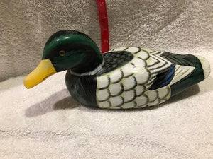 Decorative Hand-Carved & Painted Male Mallard Decoy (#419)