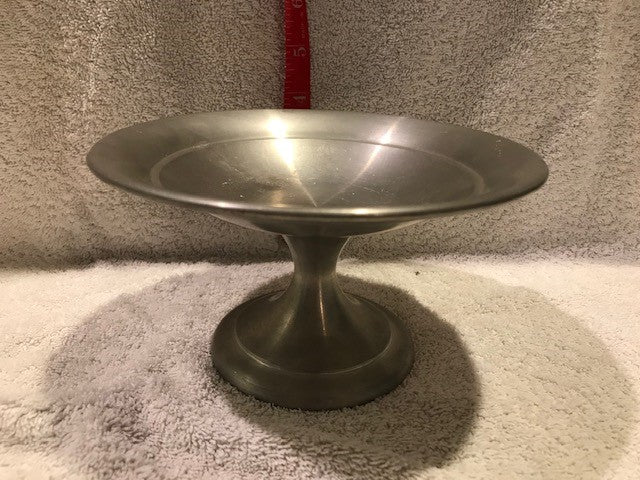 Vintage Pewter Pedestal Tray (#405)