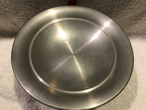 Vintage Pewter Pedestal Tray (#405)