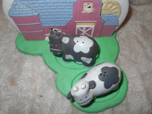 Vintage  Plastic Cow Salt & Pepper Shakers with Napkin Holder (466)