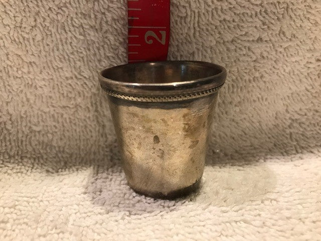 Vintage Silver, Silver Plate Shot Glass (#472A)