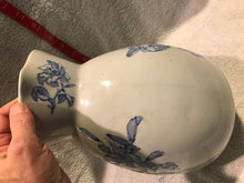 Vintage White Ceramic Tulip Printed Washing Pitcher (#428)