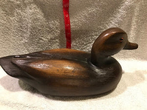 Lacquered Wood Duck Decoy -Decorative (#418)